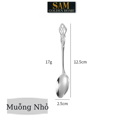 Bộ Dao Muỗng Nĩa Royal Silver Cao Cấp Sang Trọng Tân Cổ Điển