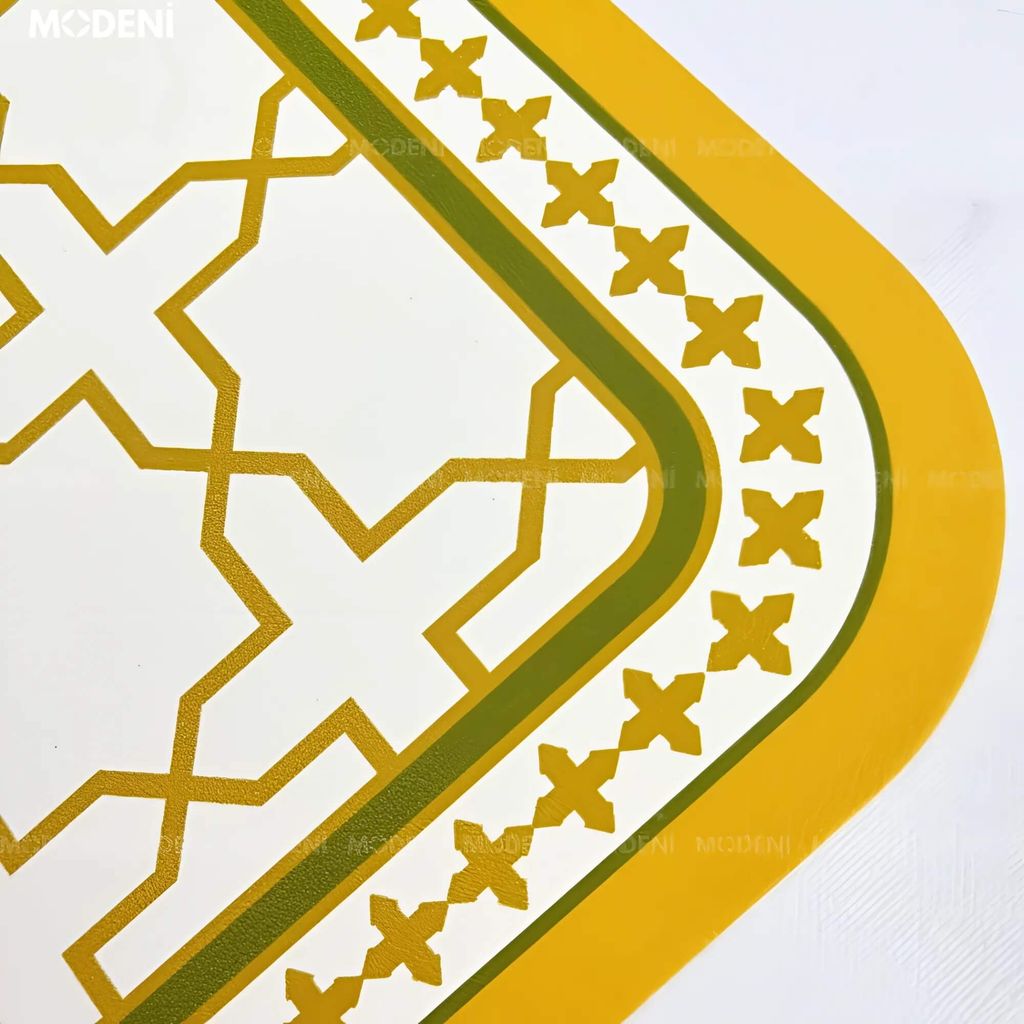 Placemat Lót Bàn Ăn Trefoil PVC Cao Cấp – Họa Tiết Đối Xứng Tân Cổ Điển – Chống Thấm Dễ Vệ Sinh – Phù Hợp Bàn Ăn Sang Trọng