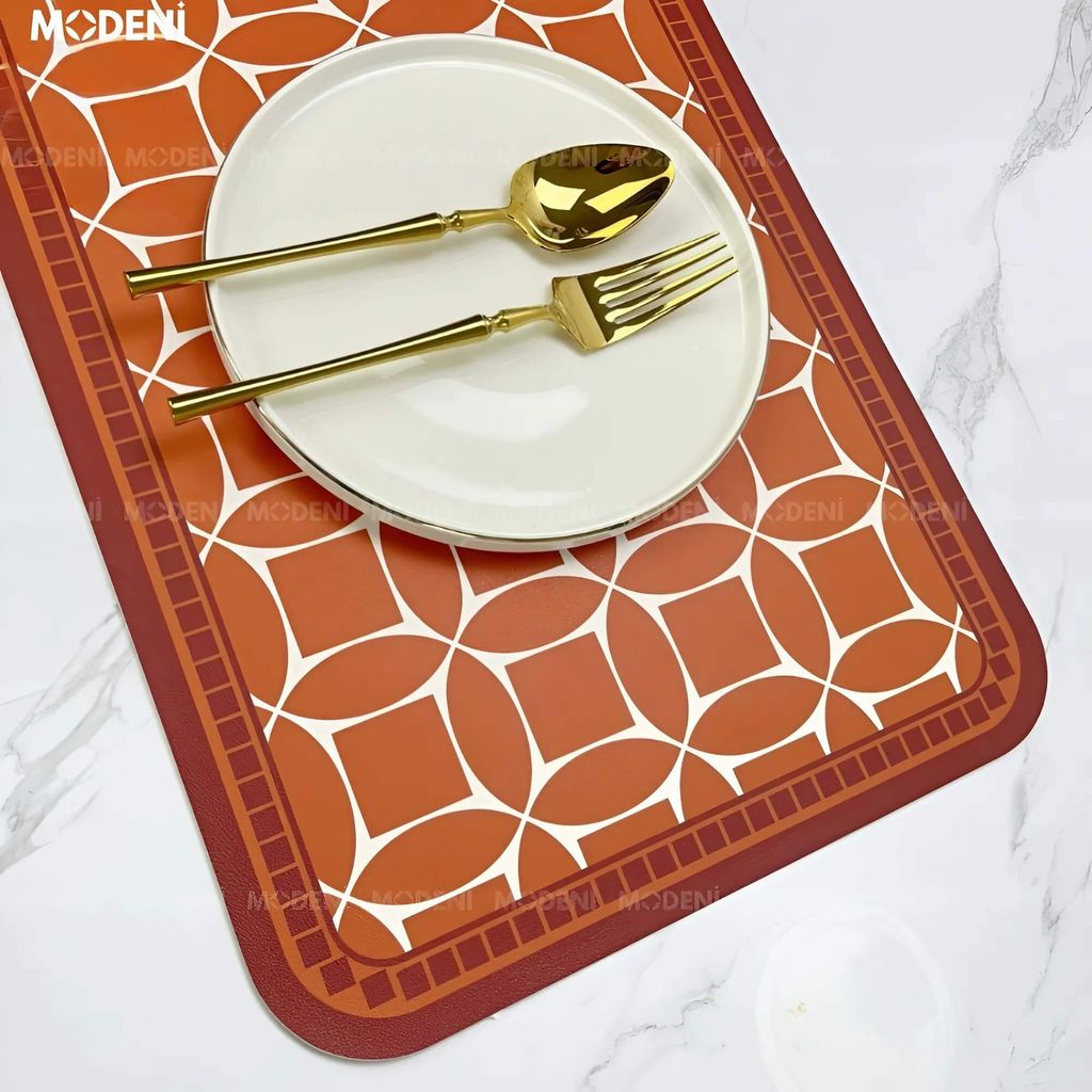 Placemat Lót Bàn Ăn TWin – Tấm Lót Nhựa Cao Cấp Hoạ Tiết Hình Học Nổi Bật – 45x30cm Dễ Vệ Sinh, Dùng Cho Bàn Ăn Hiện Đại