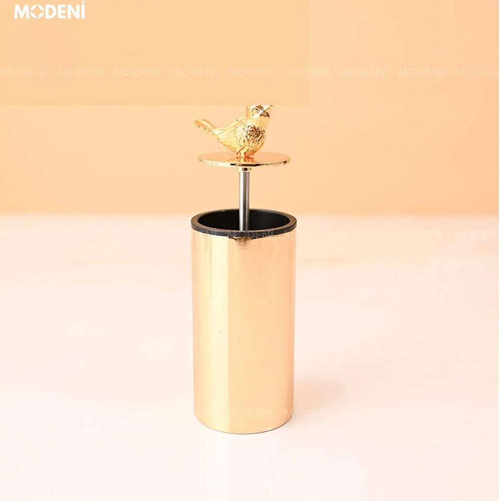 Hủ Lọ Đựng Tăm Trivoli Golden – Hộp Tăm Cao Cấp Mạ Vàng Sang Trọng, Dễ Dùng, Dành Cho Bàn Ăn Hiện Đại