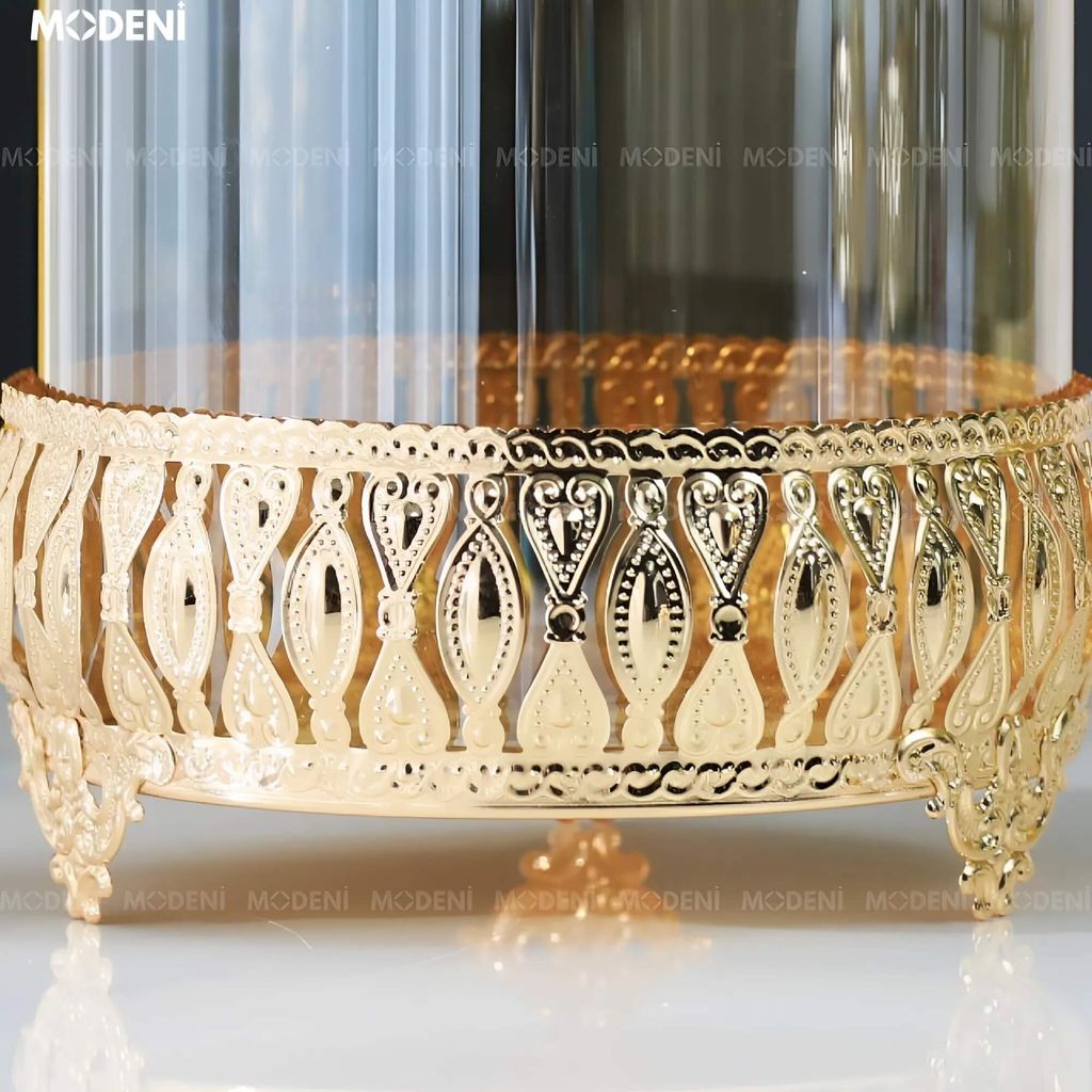 Set 2 Lọ Đựng Kẹo Aurea Thủy Tinh Pha Lê Sang Trọng – Decor Bàn Tiệc, Tiếp Khách