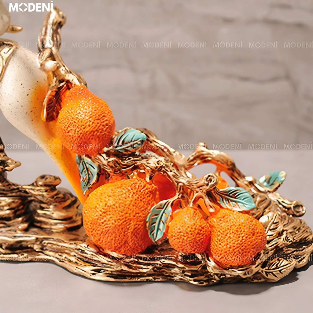 Tượng Nai Kê Rượu Henna Cao Cấp – Decor Mạ Vàng Nghệ Thuật – Kê Rượu Sang Trọng Cho Bàn Tiệc, Kệ Tủ, Phong Thủy Nhà Ở
