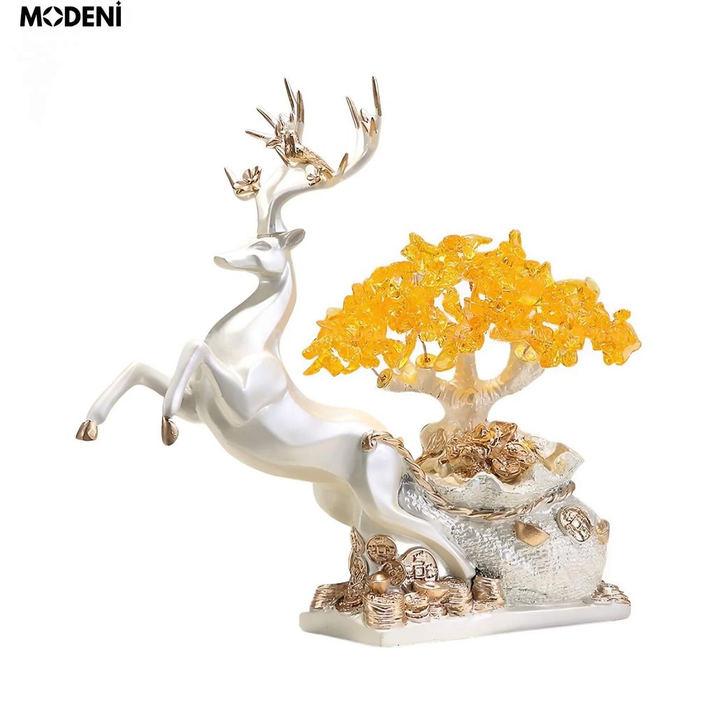 Tượng Nai Kê Rượu Canary Cao Cấp – Nghệ Thuật Trưng Bày Sang Trọng – Decor Kệ Tủ, Bàn Tiệc hoặc Làm Quà Tặng Rượu Đẳng Cấp