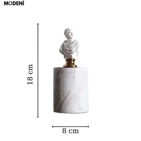 Tượng thần thoại Hy Lạp Audrey đặt trên đế đá cẩm thạch trắng sang trọng