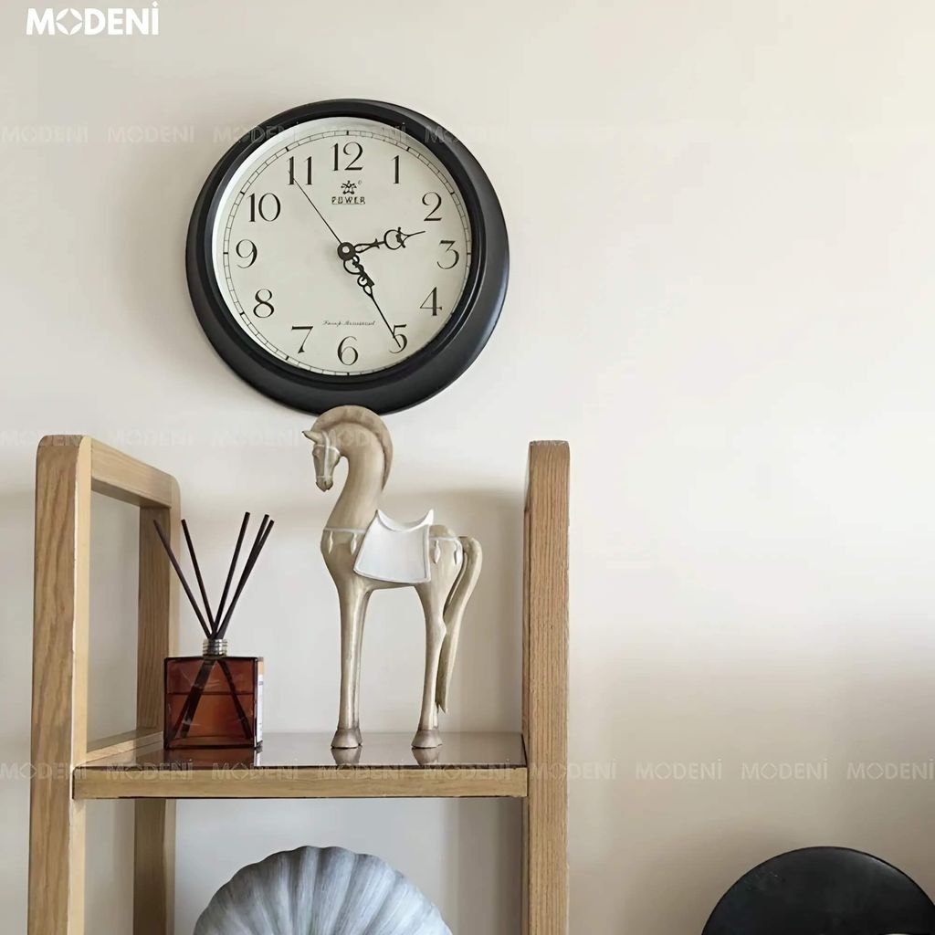 Tượng Ngựa Đứng Darius Decor Hiện Đại Bắc Âu Sang Trọng – Chất Liệu Resin Vân Gỗ Cao Cấp, Phù Hợp Bàn & Kệ Trang Trí