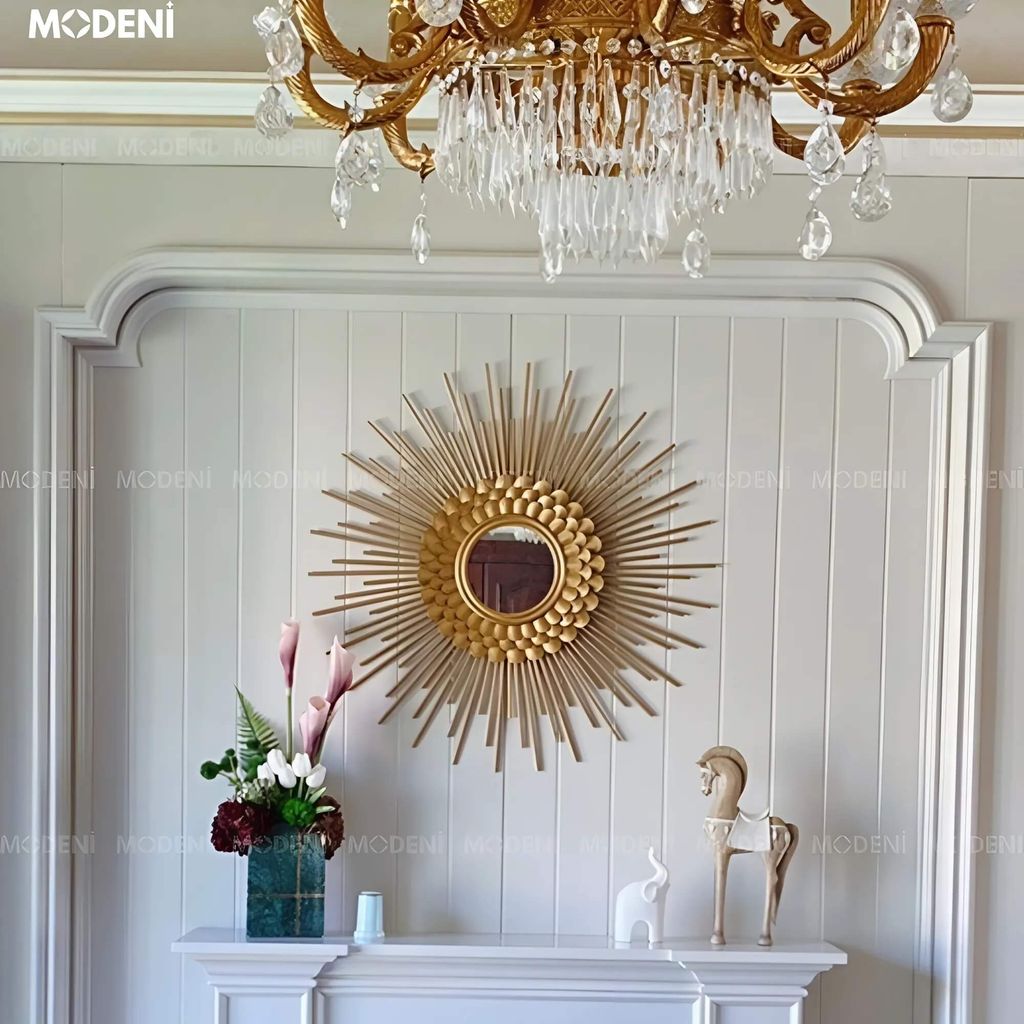 Tượng Ngựa Đứng Darius Decor Hiện Đại Bắc Âu Sang Trọng – Chất Liệu Resin Vân Gỗ Cao Cấp, Phù Hợp Bàn & Kệ Trang Trí