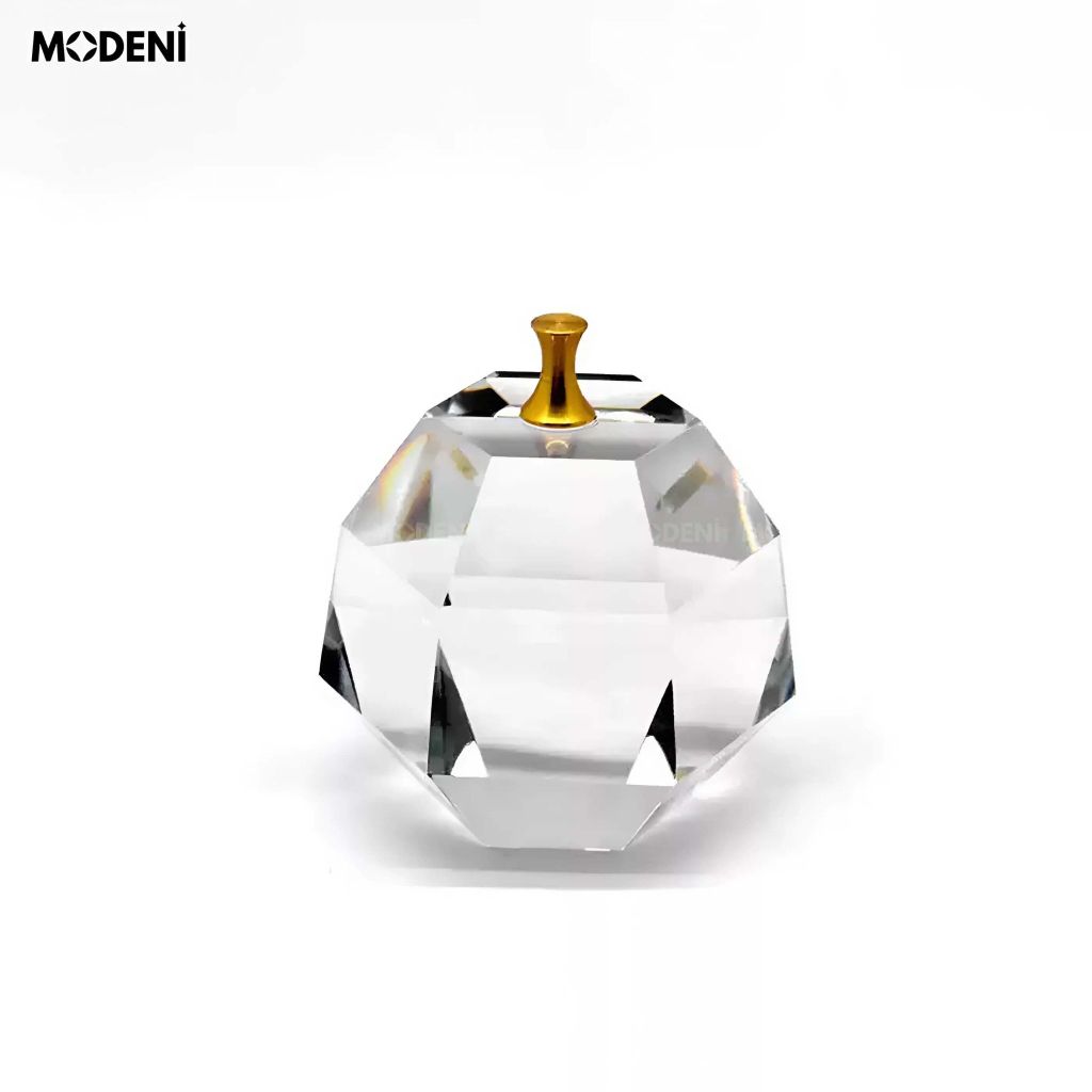 Tượng Trang Trí Sola Trái Táo Pha Lê – Thiết Kế Cắt Giác Trong Suốt – Decor Tối Giản Hiện Đại Cho Kệ Tủ, Bàn Làm Việc & Quà Tặng Sang Trọng