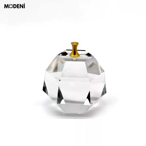 Tượng Sola hình trái táo pha lê trong suốt nghệ thuật