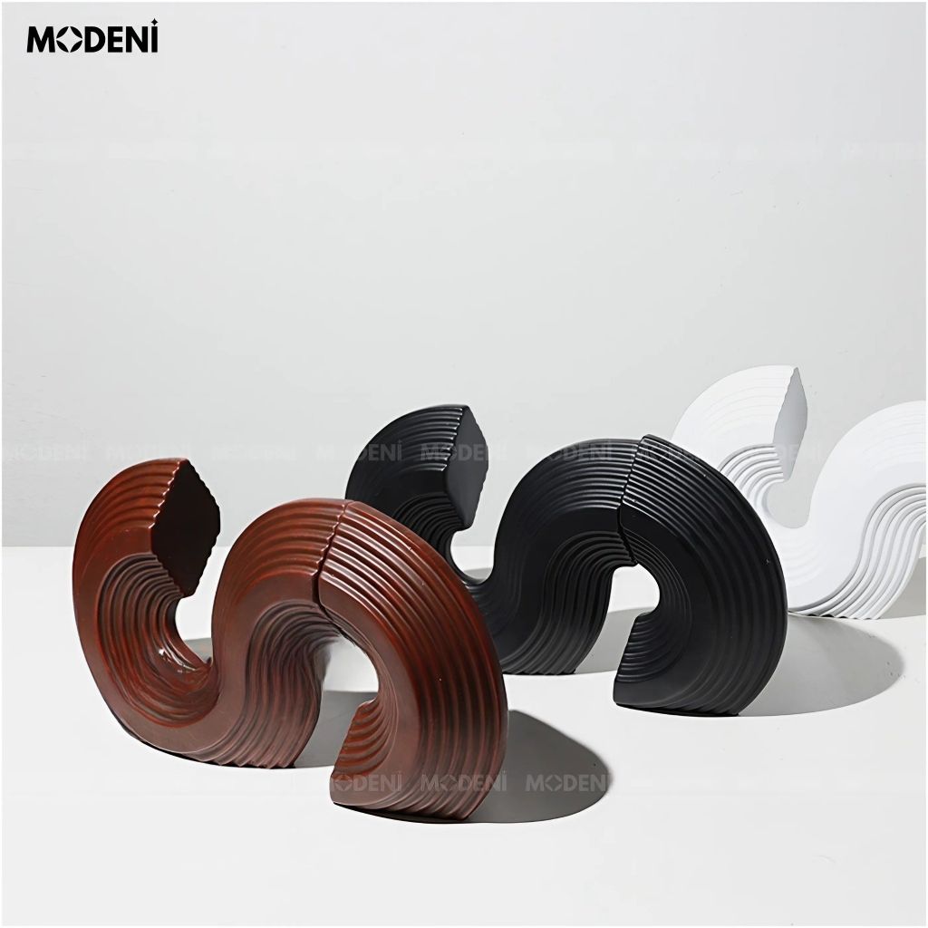 Chặn Sách Servo Nâu Nghệ Thuật – Thiết Kế Hình Học Trừu Tượng – Phù Hợp Decor Kệ Sách, Bàn Làm Việc, Không Gian Sáng Tạo Hiện Đại