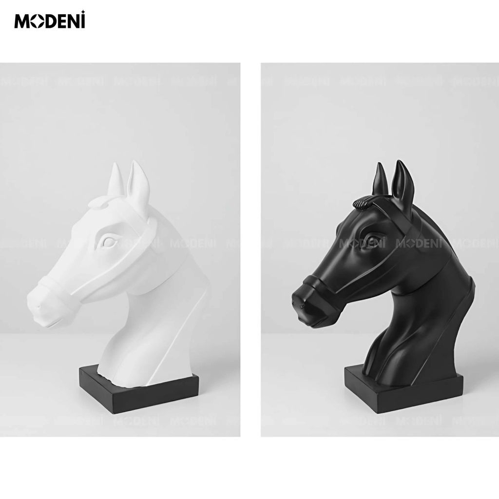 Tượng Trang Trí Lorne Ngựa Nghệ Thuật – Thiết Kế Tối Giản Trắng Tinh Khôi – Phù Hợp Decor Bàn Làm Việc, Kệ Sách hoặc Góc Nghệ Thuật Hiện Đại