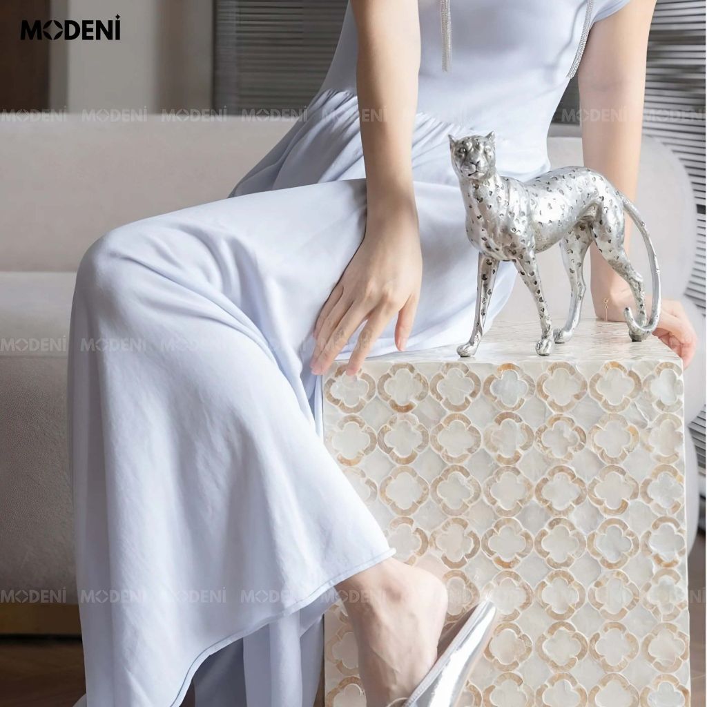 Tượng Trang Trí Soren Báo Đứng Nghệ Thuật – Tư Thế Quan Sát – Decor Kệ, Bàn Hiện Đại Cá Tính