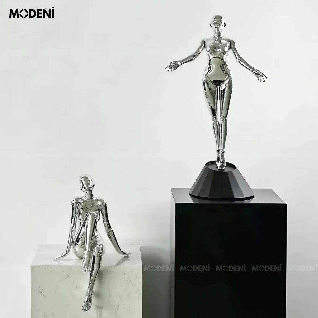 Tượng Trang Trí Arial Cô Gái Vươn Mình – Phong Cách Tương Lai – Decor Kệ Tủ, Bàn Nghệ Thuật Hiện Đại