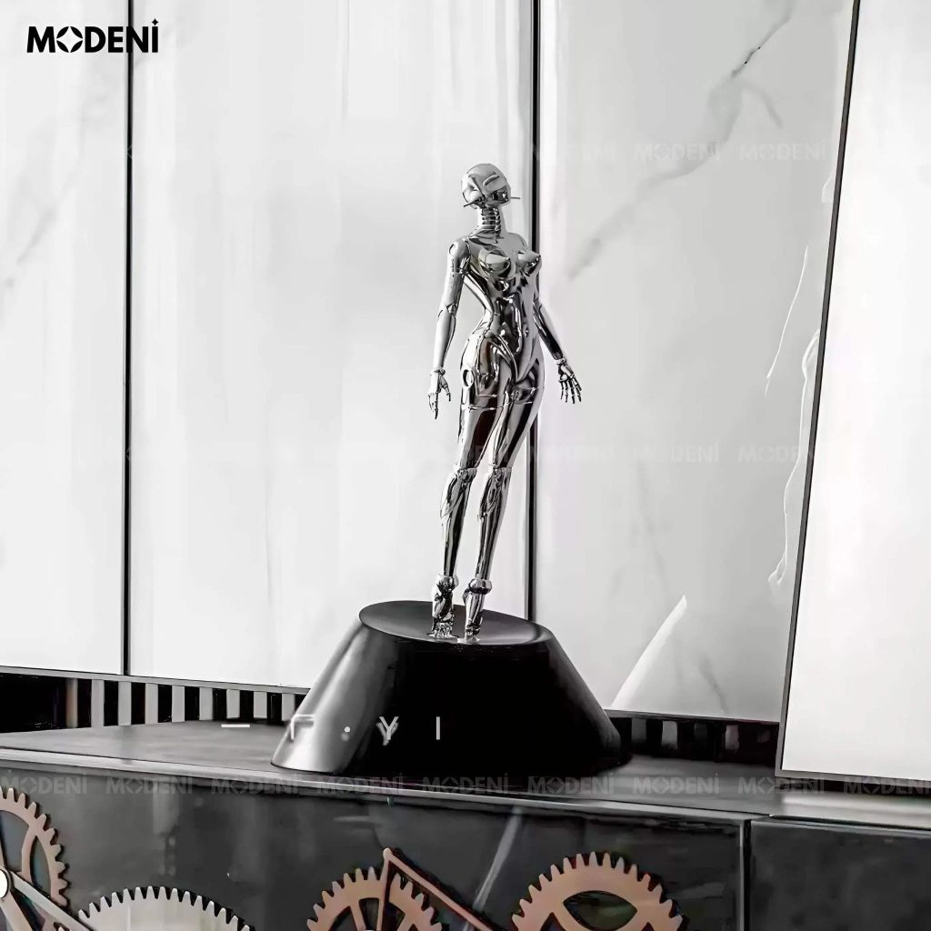 Tượng Trang Trí Arial Cô Gái Vươn Mình – Phong Cách Tương Lai – Decor Kệ Tủ, Bàn Nghệ Thuật Hiện Đại