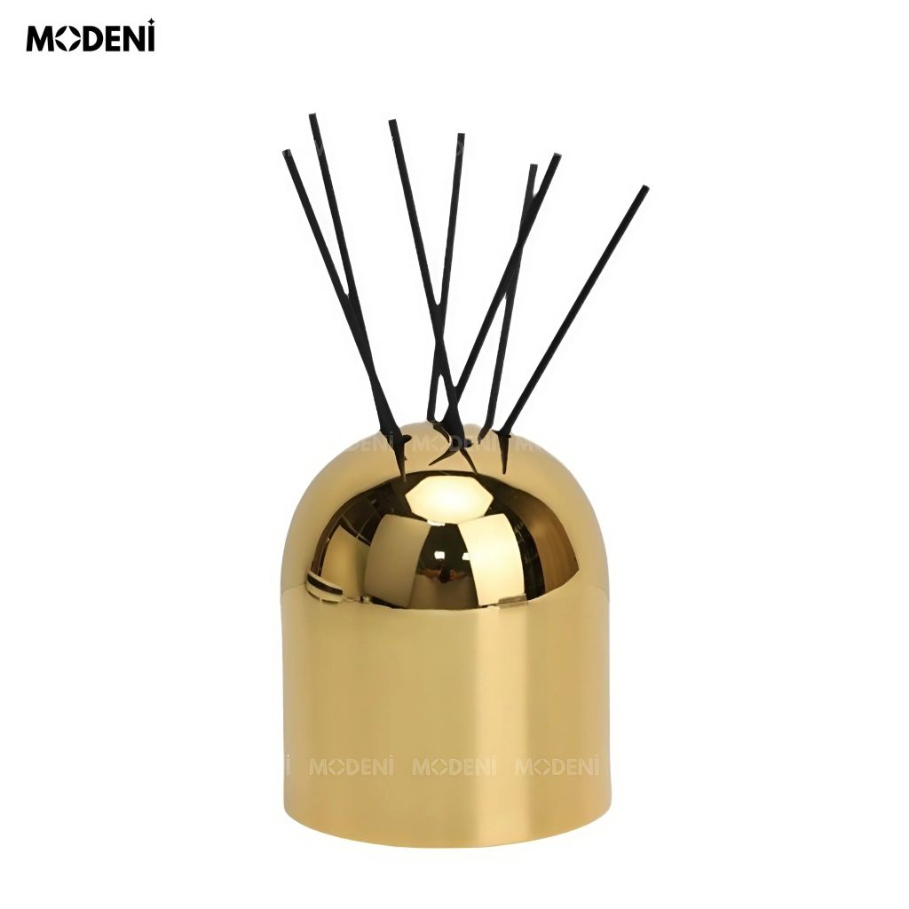 Lọ Đựng Tinh Dầu Auri Gold – Bình Khuếch Tán Mùi Sang Trọng – Decor Bàn Làm Việc, Kệ Tủ Hiện Đại