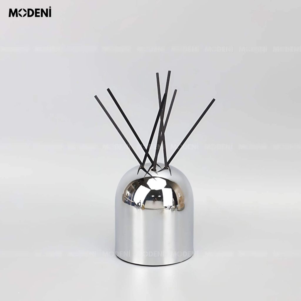 Lọ Đựng Tinh Dầu Erian Silver – Bình Khuếch Tán Hương Ánh Bạc – Decor Tối Giản Hiện Đại