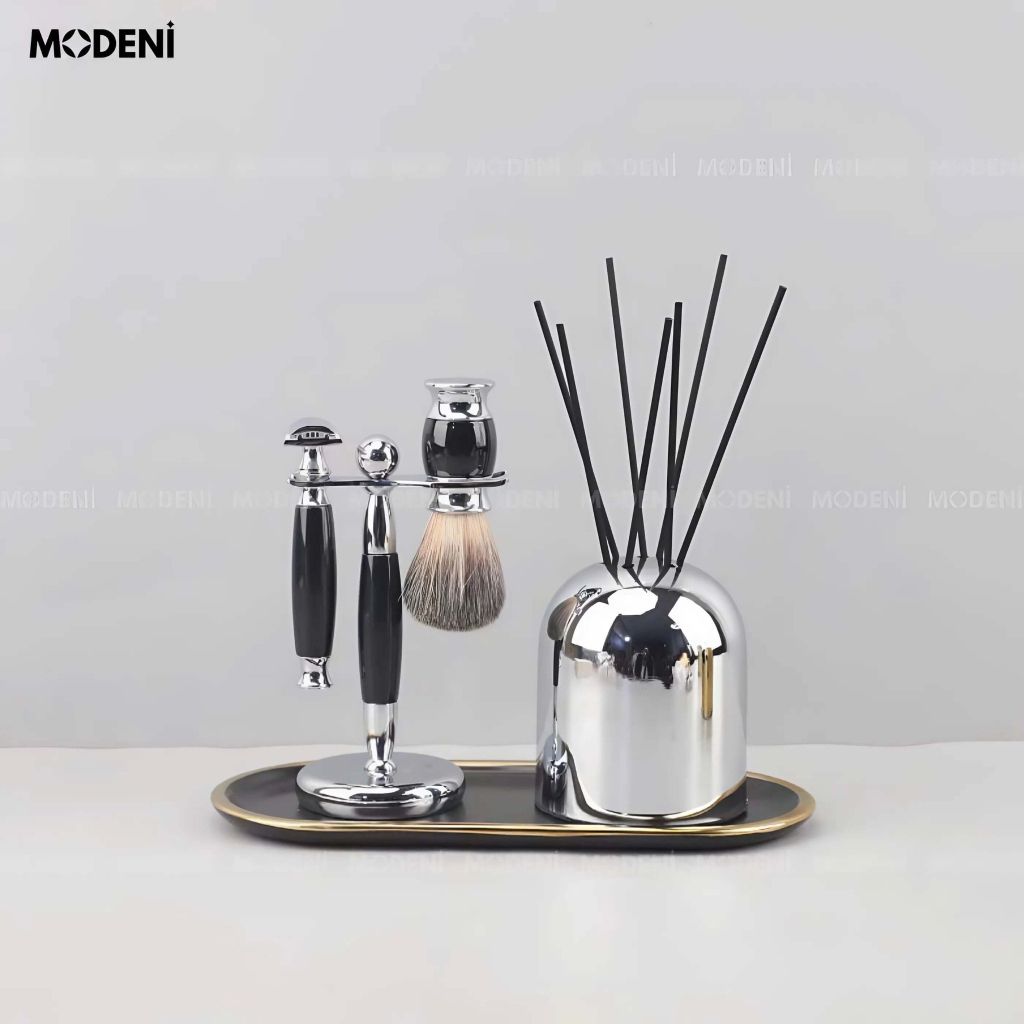 Lọ Đựng Tinh Dầu Erian Silver – Bình Khuếch Tán Hương Ánh Bạc – Decor Tối Giản Hiện Đại