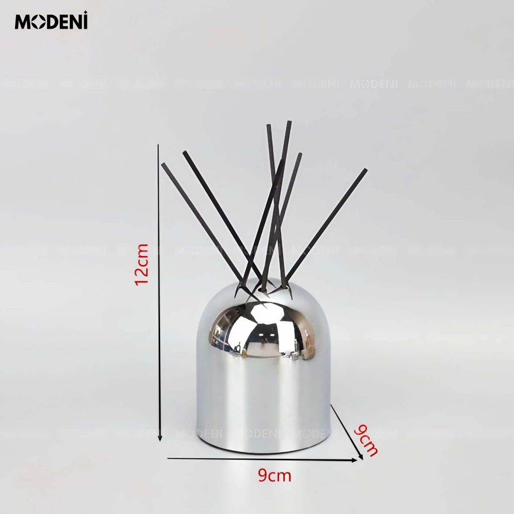 Lọ Đựng Tinh Dầu Erian Silver – Bình Khuếch Tán Hương Ánh Bạc – Decor Tối Giản Hiện Đại