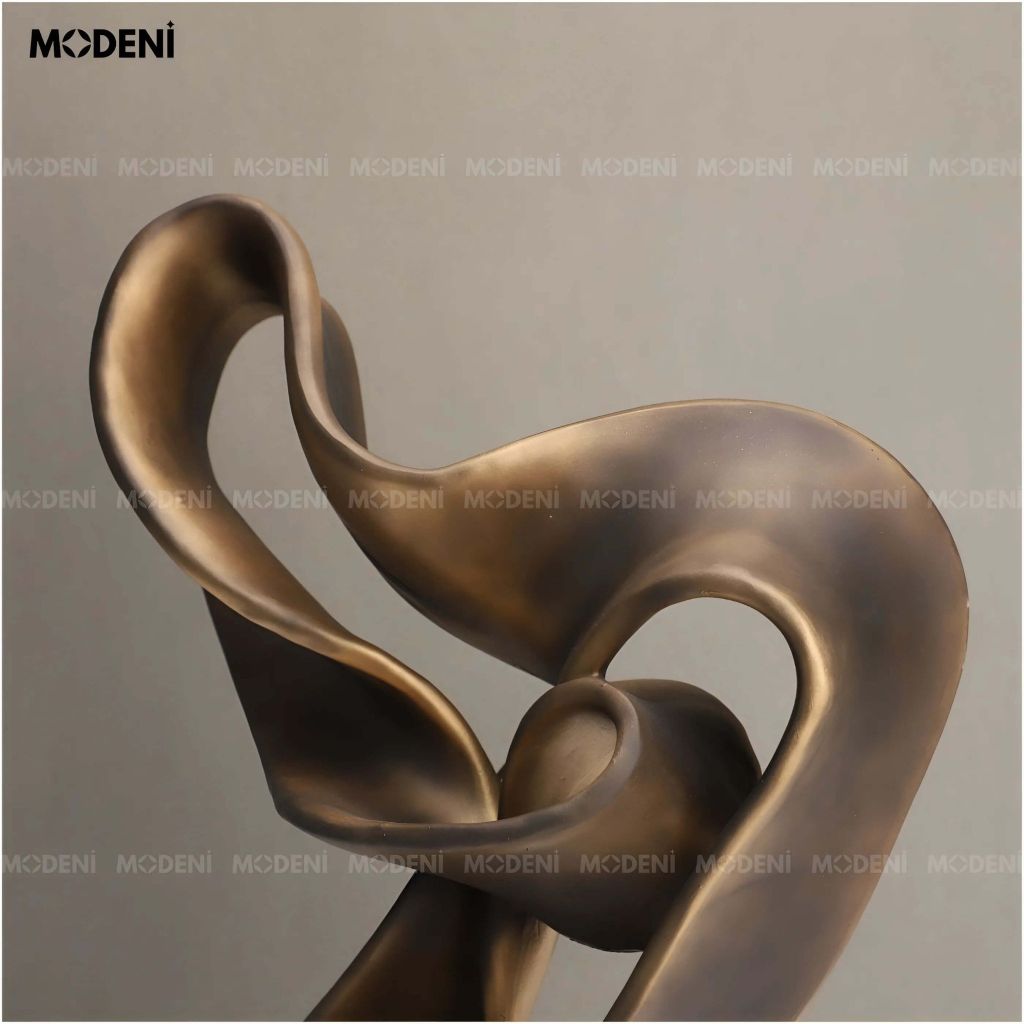 Tượng Trang Trí Odel Brown Nghệ Thuật Trừu Tượng – Thiết Kế Lượn Sóng Độc Bản – Decor Kệ Tủ, Bàn Console Phong Cách Hiện Đại
