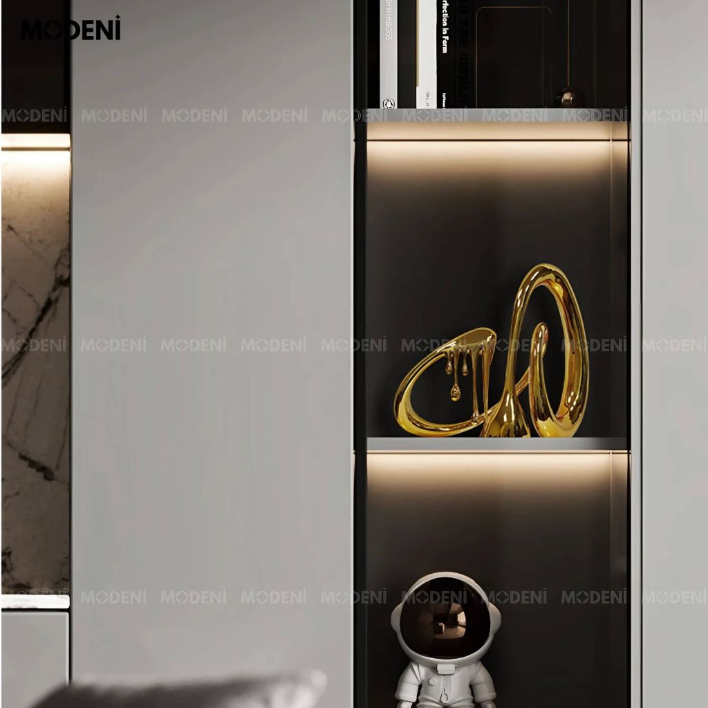 Tượng Trang Trí Glint Gold – Tác Phẩm Nghệ Thuật Ánh Vàng Độc Đáo – Thiết Kế Uốn Lượn & Giọt Chảy – Decor Kệ Tủ, Bàn Console, Không Gian Hiện Đại