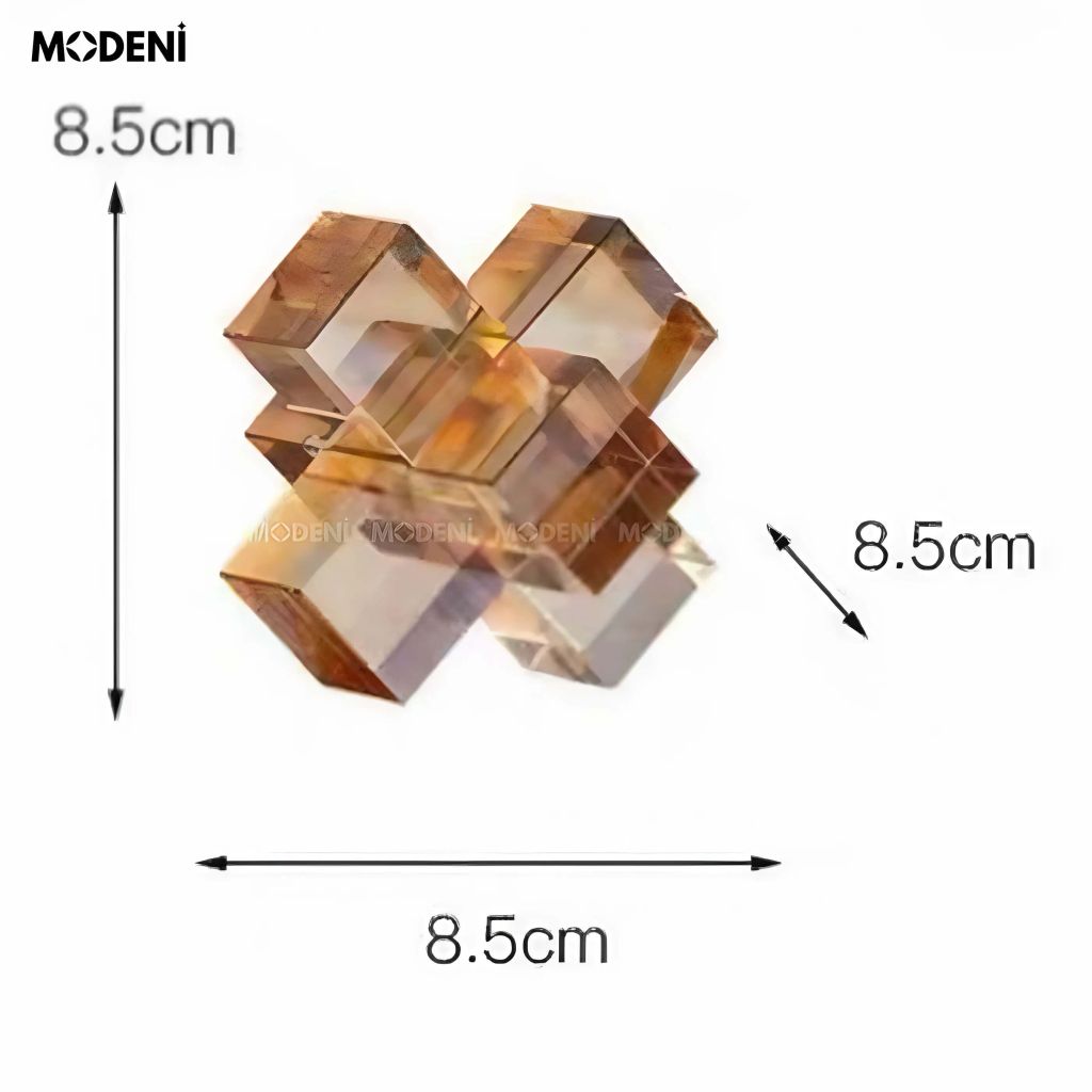 Tượng Trang Trí Cubex Hổ Phách – Thiết Kế Hình Khối Xếp Chồng – Decor Hiện Đại Tối Giản Cho Bàn Làm Việc & Kệ Sách