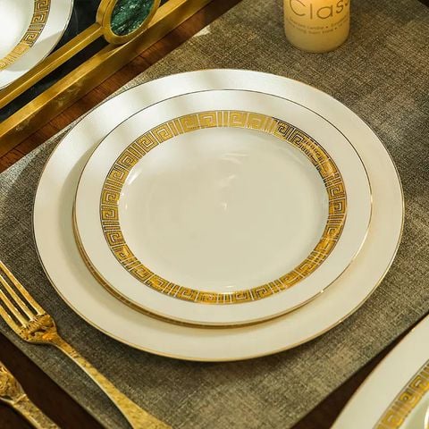  Đĩa Nông 26 Trevi Viền Vàng Sang Trọng Phong Cách Bắc Âu 