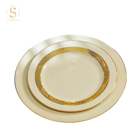  Đĩa Nông 26 Trevi Viền Vàng Sang Trọng Phong Cách Bắc Âu 