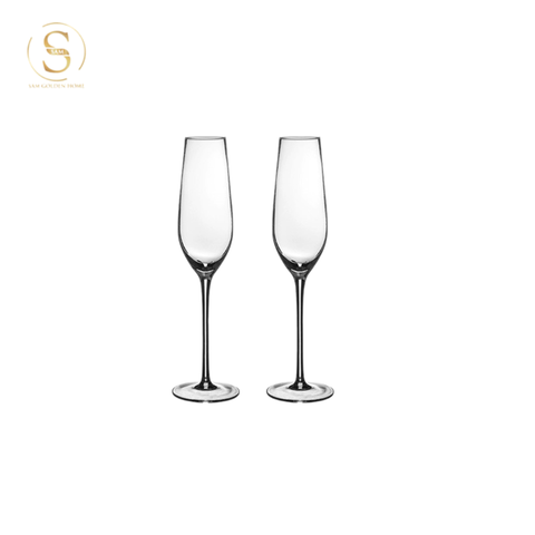  Set 2 Ly Uống Rượu Sâm Panh Portobello Glute Cao Cấp Sang Trọng - Silver 