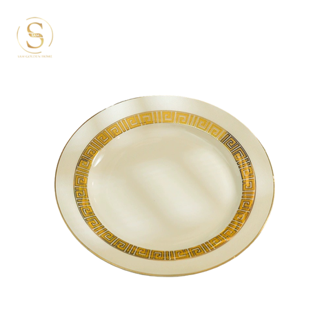  Đĩa Nông 20.5 Trevi Viền Vàng Sang Trọng Phong Cách Bắc Âu 