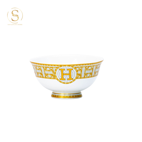  Chén 11.5 H-Paris Viền Vàng Sang Trọng Phong Cách Châu Âu 