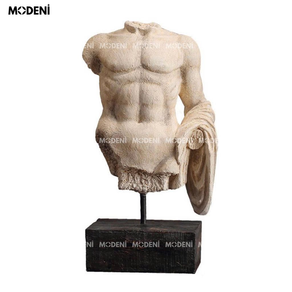 Tượng Trang Trí Thision – Tượng Cơ Thể Nam Hy Lạp Cổ Điển – Decor Nghệ Thuật Phong Cách Châu Âu Cho Kệ Tủ & Bàn Console