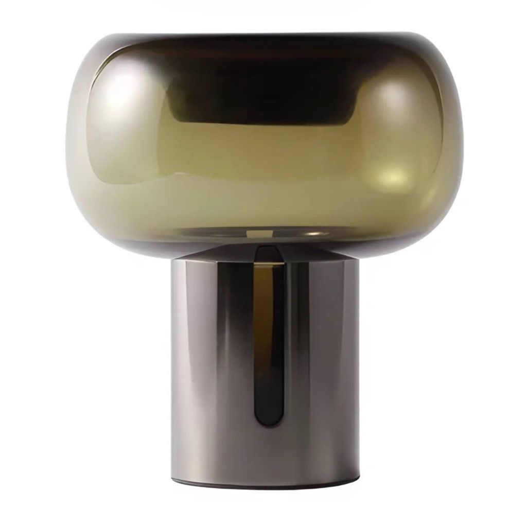 Bình Hoa Thủy Tinh Mocha Hiện Đại Cao Cấp – Dáng Trụ Đế Kim Loại Sang Trọng, Decor Bàn Console và Tủ Kệ