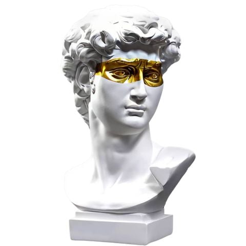 Decor bàn làm việc hiện đại với tượng Golden Vision