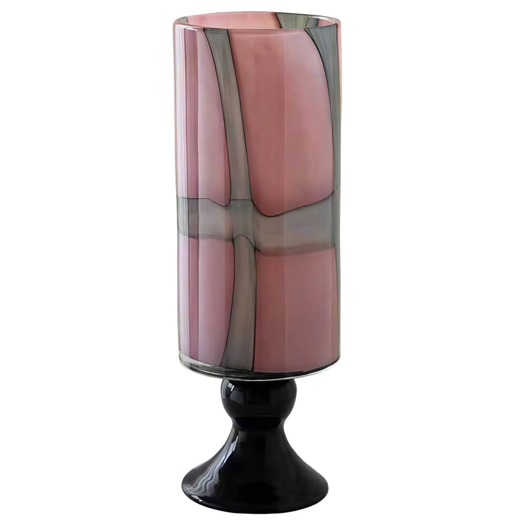 Bình Hoa Thủy Tinh Botanic – Hiệu Ứng Vân Màu Hồng Tím Tự Nhiên – Decor Sang Trọng Cho Bàn Console, Kệ Tủ, Phòng Khách