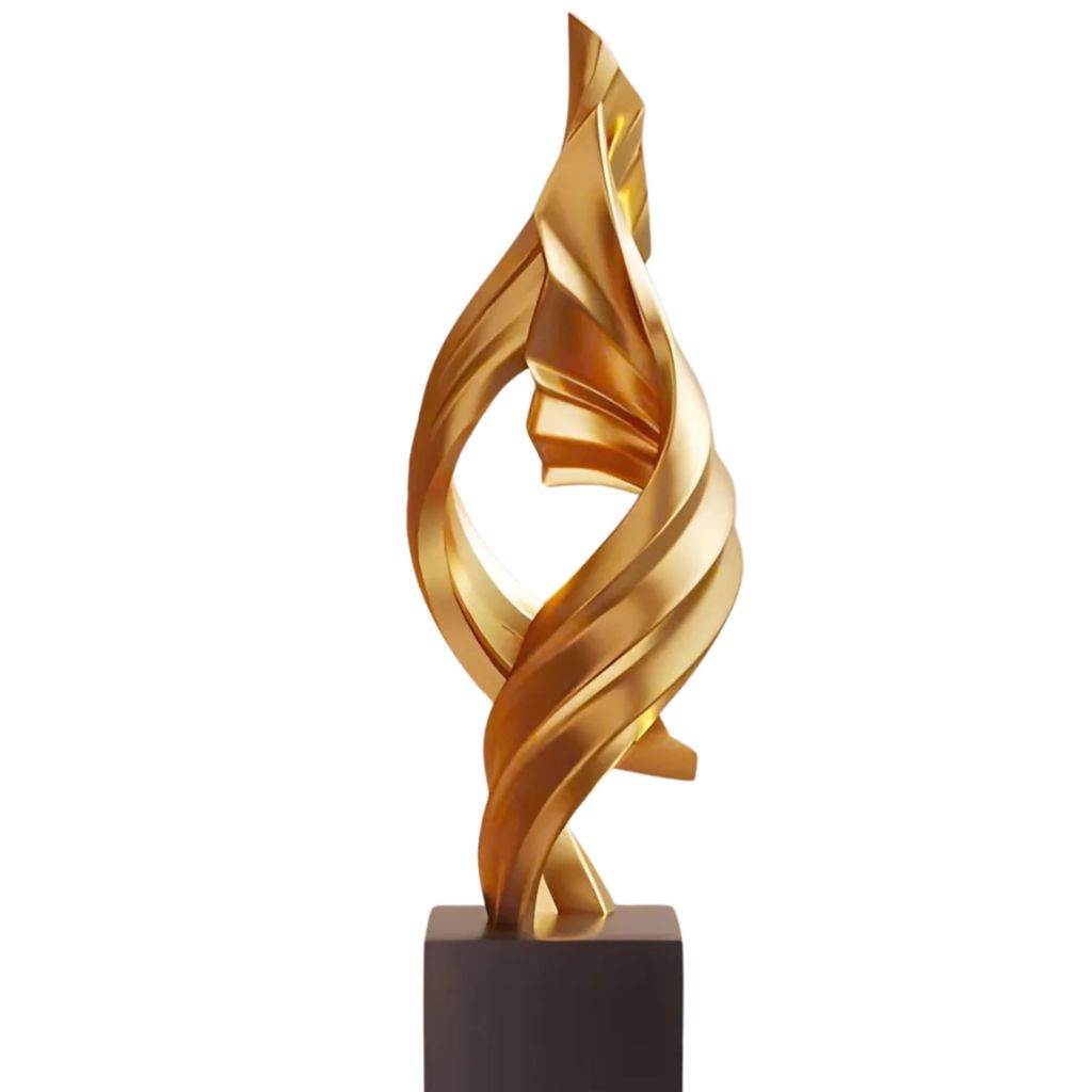 Tượng Trang Trí Eternal Twist – Tượng Decor Nghệ Thuật Cao Cấp – Thiết Kế Xoắn Ốc Hiện Đại Cho Phòng Khách Sang Trọng