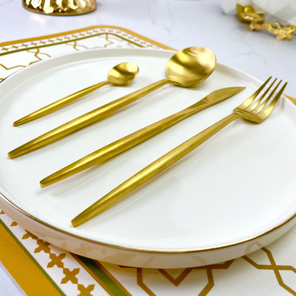 Dao Muỗng Nĩa Arya Gold Cutlery Set Gold Inox 304 Sang Trọng (LẺ)