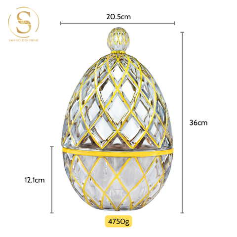  Bộ Đựng Dao Muỗng Nĩa Ronan Pha Lê Cao Cấp Viền Vàng Sang Trọng 