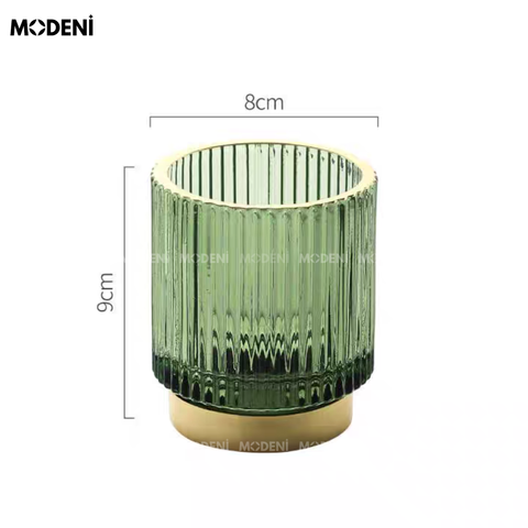 Bình Hoa Opula – Thiết Kế Sọc Dọc Tinh Xảo, Đế Vàng Nâng Tầm Không Gian