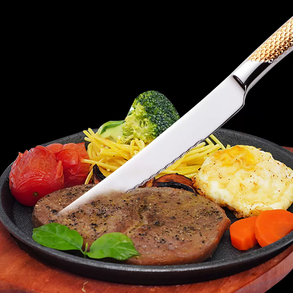 Dao Muỗng Nĩa Ferran Diagonal Textured Cutlery Set Silver  Inox 304 Cao Cấp Sang Trọng (LẺ)