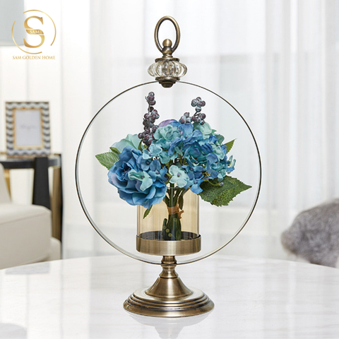  Bình Hoa Thủy Tinh Kim Loại Carina 