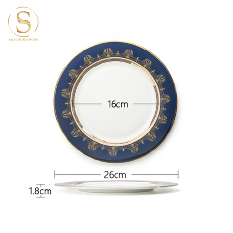 Đĩa Majeste Sứ Xương Cao Cấp Sang Trọng Phong Cách Bắc Âu 
