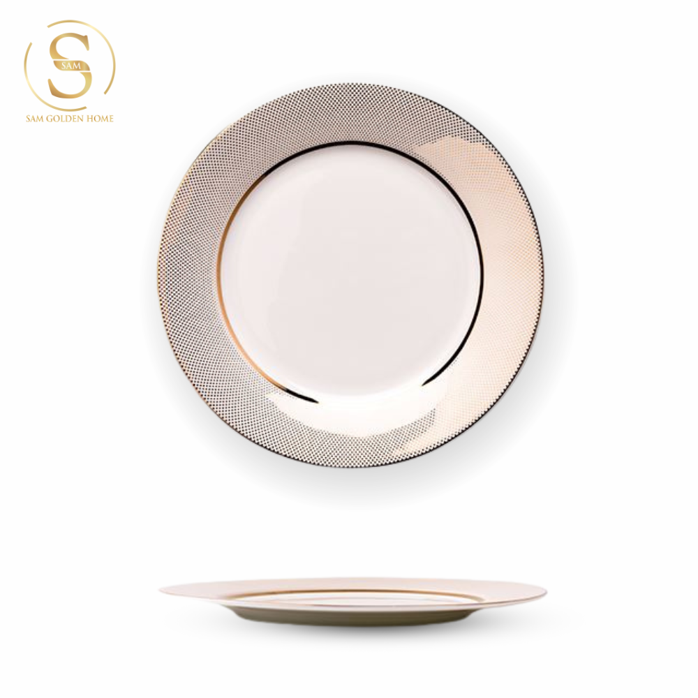Đĩa Delor Sứ Xương Cao Cấp Sang Trọng Phong Cách Châu Âu