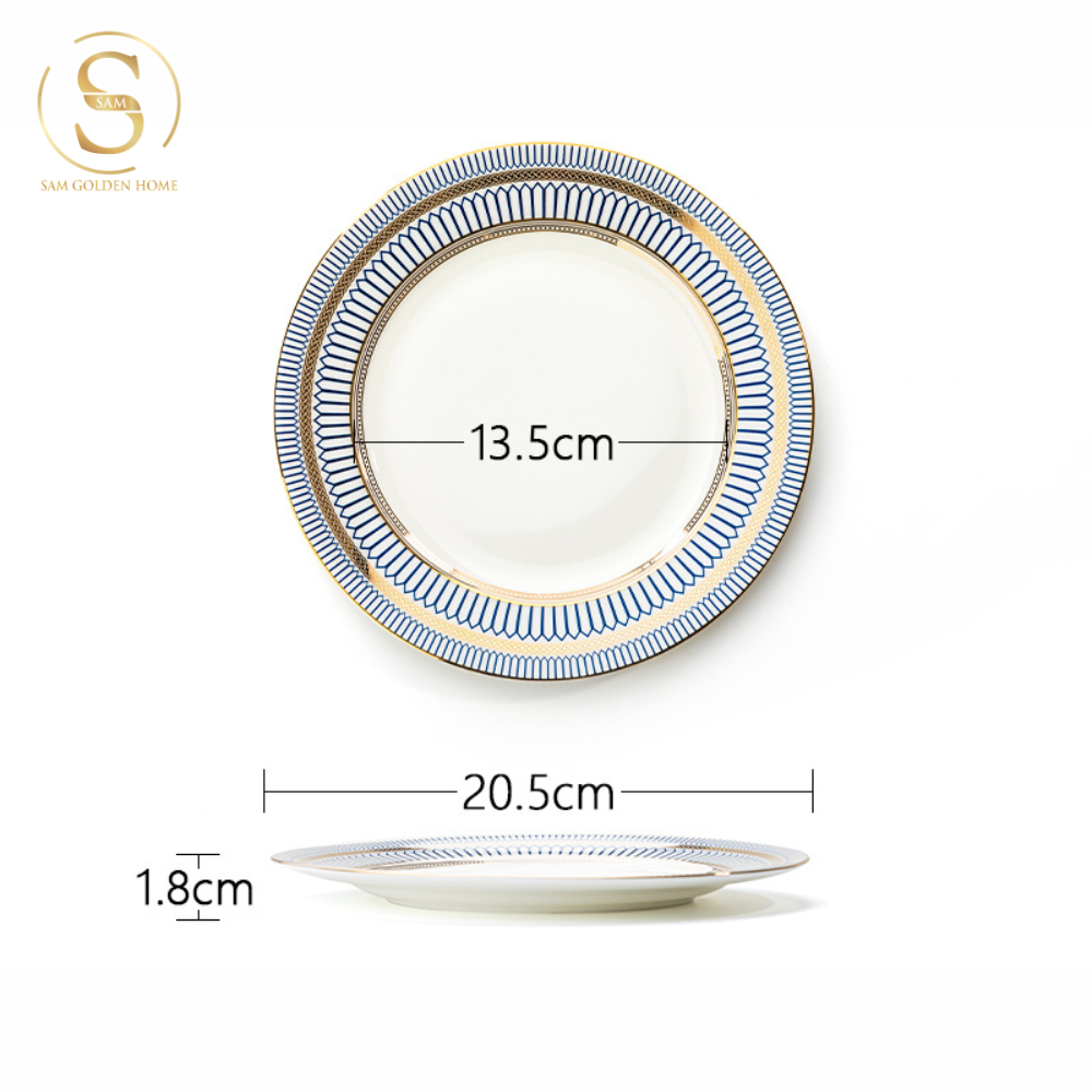 Đĩa Major Sứ Xương Cao Cấp Sang Trọng Phong Cách Bắc Âu