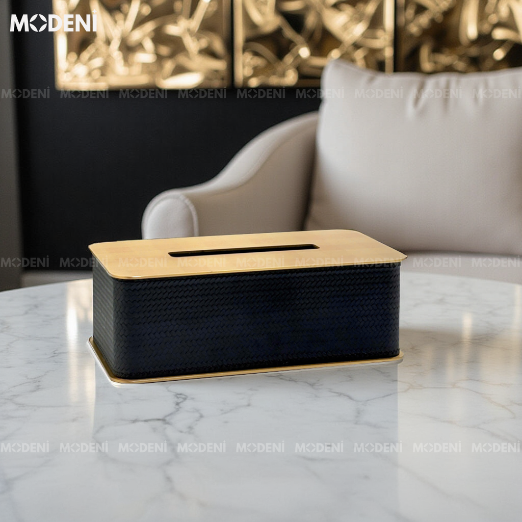 Hộp Khăn Giấy Da Cao Cấp Keris Chữ Nhật - Thiết Kế Hiện Đại Tối Giản - Phù Hợp Decor Bàn Làm Việc, Bàn Sofa, Phòng Khách