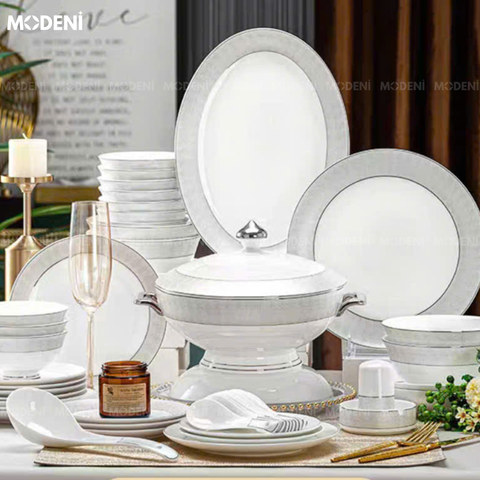  Bộ Tô Chén Đĩa Chén Sứ Xương Rachel Cao Cấp Sang Trọng 