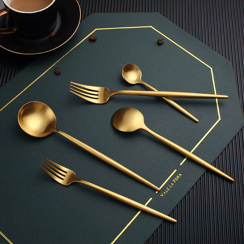 Bộ Dao Muỗng Nĩa Arya Gold Cutlery Set Gold Inox 304 Sang Trọng