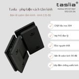 Bản lề cabin tắm kính - kính 135 độ màu đen