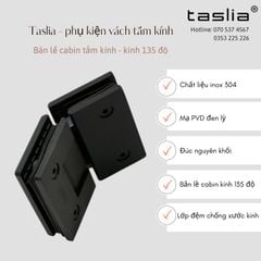 Bản lề cabin tắm kính - kính 135 độ màu đen