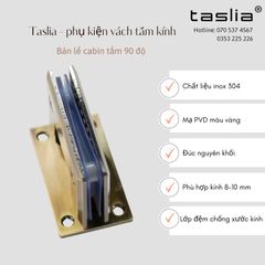 Bản lề cabin tắm kính - tường 90 độ màu vàng