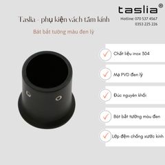 Bát bắt tường cabin tắm Taslia màu đen lỳ C-401D