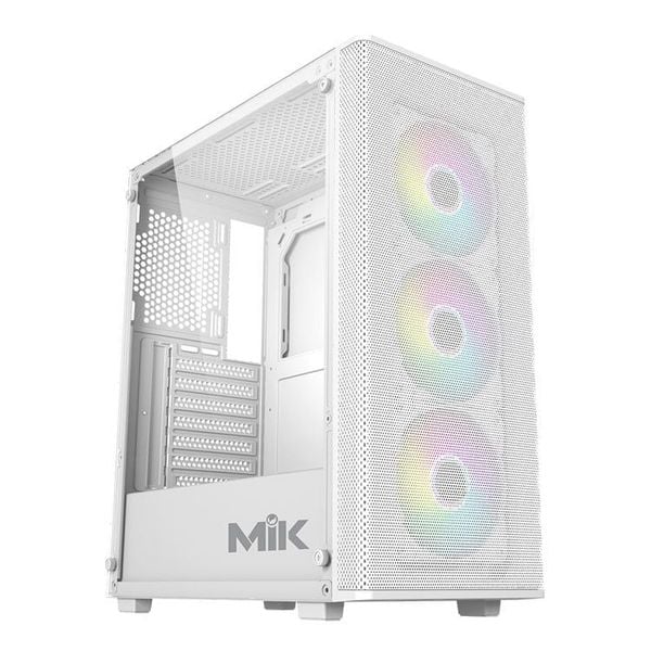  Thùng máy Case MIK Aion White | Kèm sẵn 3 Fan RGB 